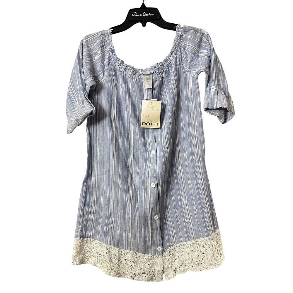 NWT Dotti Paradise Point Womens Casual Elbow‎ Length Shirt Dress Top Size Small